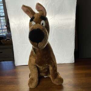 Vintage Scooby Doo 15” Plush 1980 Hanna-Barbera Mighty Star Toys Collar Tag